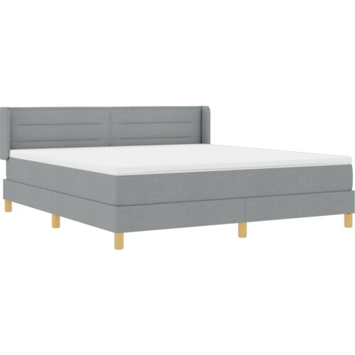  Krevet s Boxspringom s Madracem Svjetlosiva 180x200 cm Tkanina Slike