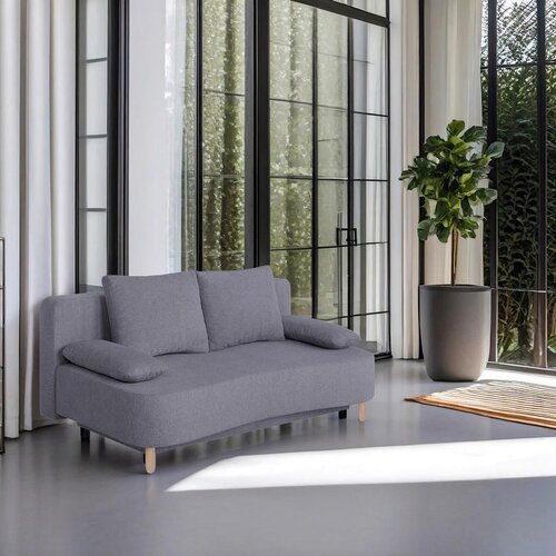 P & B ZOFA S POSTELJNO FUNKCIJO, mocha rjava tekstil, leseni material Cene