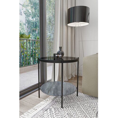 Woody Fashion tory - fume, marble, anthracite fumemarbleanthracite side table Cene