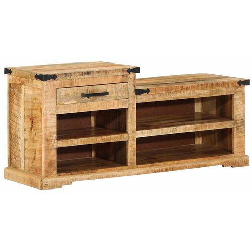  Klupa s ladicama s pohranom Smeđa 110 x 35 x 50 cm Grubi Mango Cene