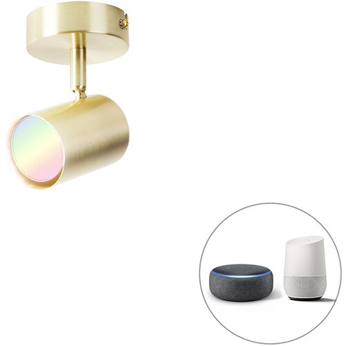 QAZQA Smart spot medeninasto nastavljiva vključno z WiFi GU10 - Jeana Slike