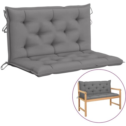 vidaXL Blazina za gugalni stol siva 100 cm blago Cene