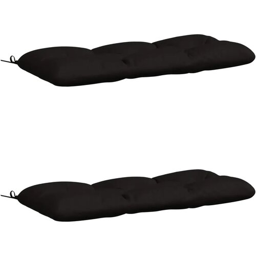  Jastučići za klupe VIANEN 2 kom. 100% poliester Crna - Crna 120 x 50 x 12 cm Slike