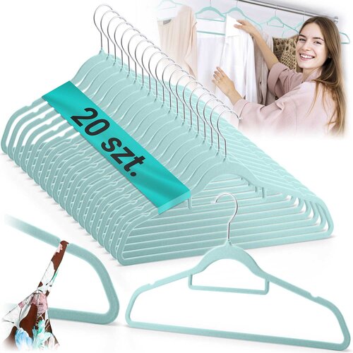 Massido Premium Velvet Clothes Hangers Set of 20 by MS-859, (21740738) Cene