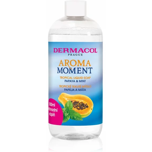 Dermacol Aroma Moment Papaya & Mint tekoče milo za roke nadomestno polnilo 500 ml