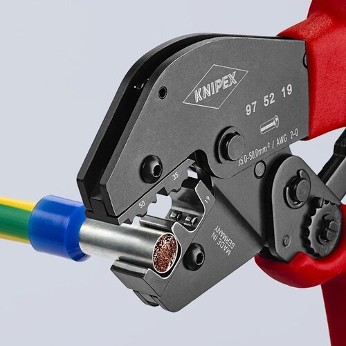 Knipex kle&amp;scaron;ta za krimpovanje za izolovane i neizolovane hilzne 35 / 50 mm&amp;sup2; (97 52 19) Slike