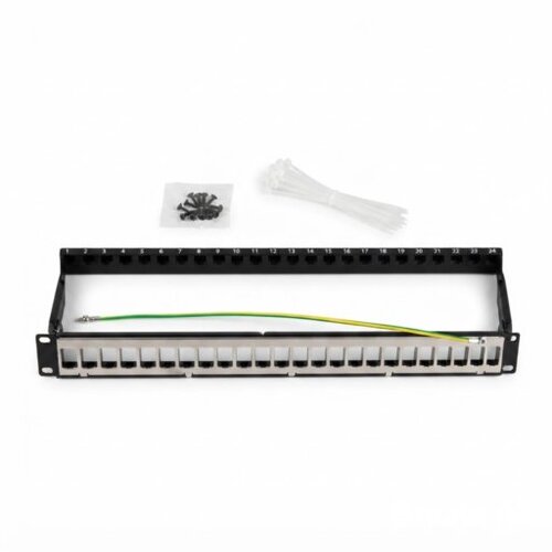 ExeLink Patch Panel cat6 24P 19 1U bez modula, sa uzemljenjem Slike