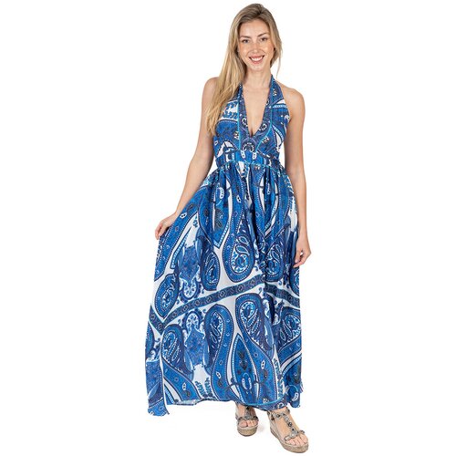 Isla Bonita By Sigris Dolge obleke Dolga Midi Obleka Modra Cene