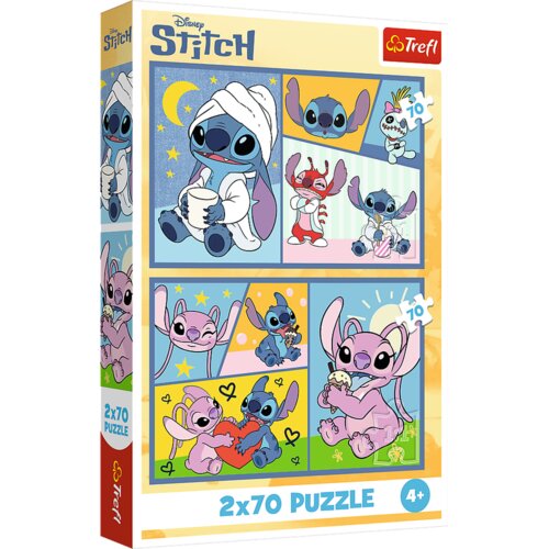 Puzzle 2x70 Nema dosade uz Stitch Disney Lilo Stitch Trefl 34444 Cijene