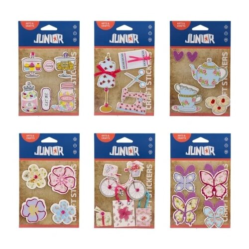 Junior Crafty natur, kraft stikeri, miks, 4K Cene