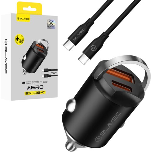 BLAVEC Auto punjač Aero - USB + Type - C - QC 3.0 18W PD 30W s Type - C na Type - C kabelom Cijene