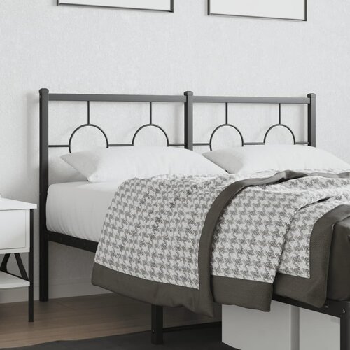 The Living Store Kovinsko posteljno vzglavje črno 140 cm - Vzglavje, (21659748) Cene