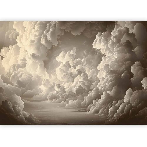  Foto tapeta - Whisper of Illuminated Clouds: Soft Play of Light in the Theater of the Heavens 200x140 Slike
