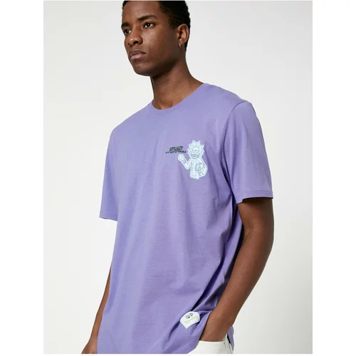 Koton T-Shirt - Purple - Oversize