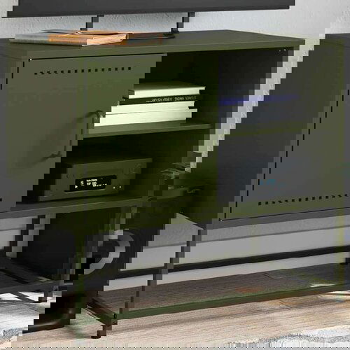 vidaXL TV omarica olivno zelena 68x39x60,5 cm jeklo Cene