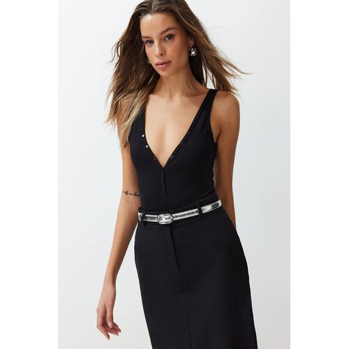 TRENDYOLMILLA Ženski bodi TWOSS24BD00032, Crni Slike