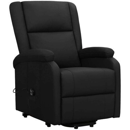 VidaXL naslonjač na podizanje od umjetne kože crni Slike