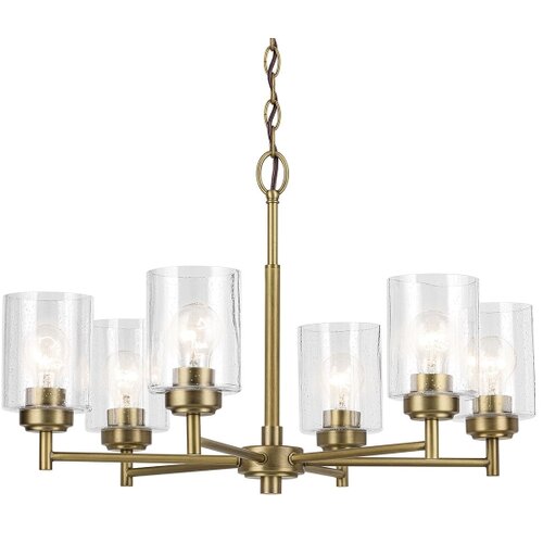  Kichler KL-WINSLOW6-NBR - Luster na lancu WINSLOW 6xE27/60W/230V mesing Slike
