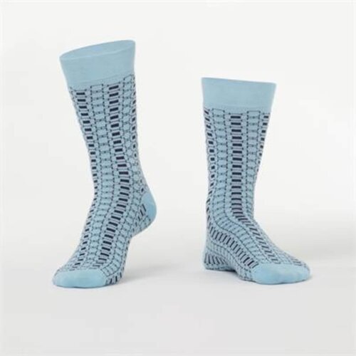 Fasardi Men's blue patterned socks Slike
