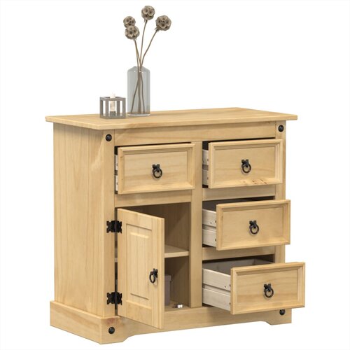  The Living Store Komoda Corona 87x40x76 cm trdna borovina - Komoda, (21500674) Slike