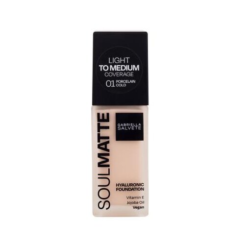 Gabriella Salvete Soulmatte Hyaluronic Foundation vlažilen in mat puder 30 ml Odtenek 01 cold porcelain Slike