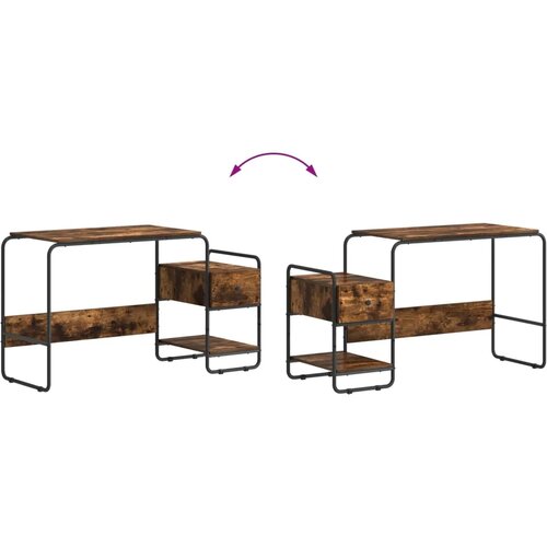  Stol s pohranom Dimljeni hrast 131.5 x 50 x 75.5 cm - Dimljeni hrast Cijene