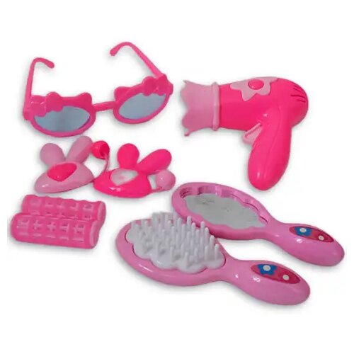 Magic Toys 8-delni lepotilni set roza barve s su&scaron;ilcem za lase, sončnimi očali in dodatki Cene