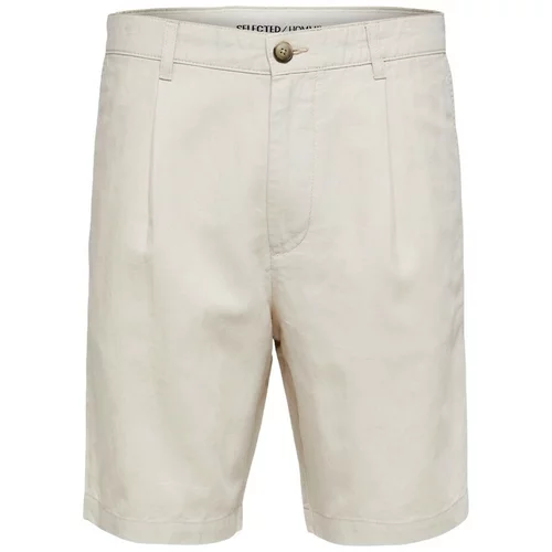 Selected Kratke hlače & Bermuda Comfort-Jones Linen - Oatmeal Bež