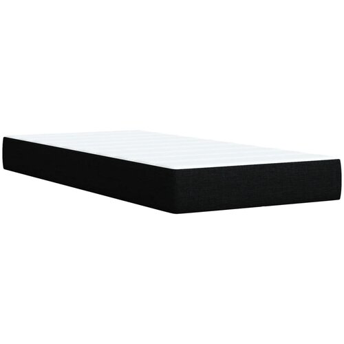  Krevet s oprugama i madracem crni 100 x 200 cm od tkanine Slike