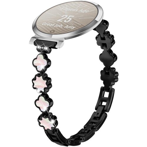 INF eleganten kovinski pa&scaron;ček z deteljico in sedefom, združljiv z garmin lily 2 black, (5000090580) Cene