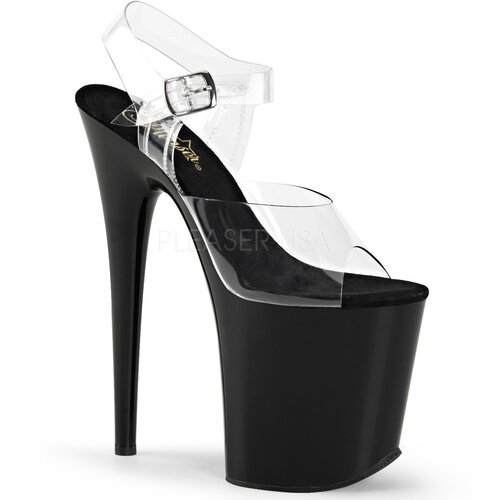 Pleaser USA Pleaser Flamingo-808 Clear/Black 44 Cene