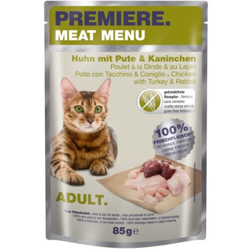 Premiere Meat Menu Adult puretina i zec 85 g Cene
