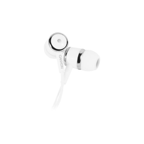 Canyon Stereo earphones with microphone, White Slike