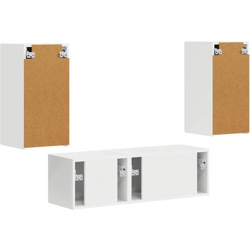  Set zidnog ormarića za TV Zidne 4 pcs Bijelo Konstruirano drvo Slike