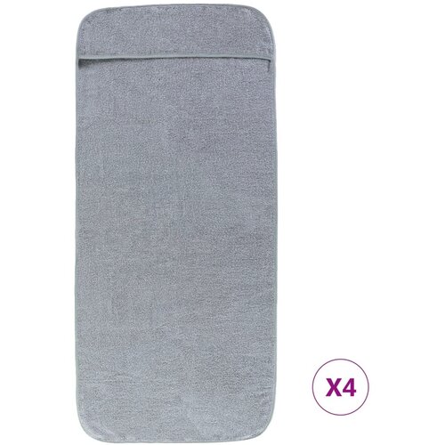  Ručnici za plažu 4 kom sivi 60 x 135 cm od tkanine 400 GSM Slike