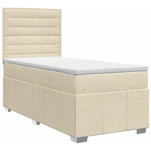  Boxspring krevet s madracem Krem 90 x 200 cm Tkanina - Krem 90 x 200 cm Dizajn linija Slike