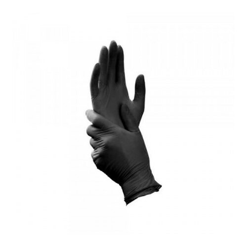 Nitril rukavice bez pudera M 1/100 crne ( C852 ) Slike