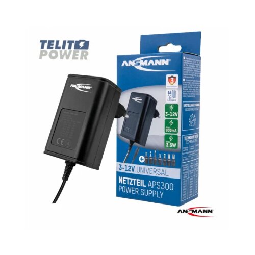 Ansmann aps 300 univerzalni ac/dc adapter 3-12V maksimalno 600mA Cene