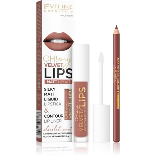 Eveline OH! my LIPS Velvet set za ustnice 12 Praline Eclair Slike