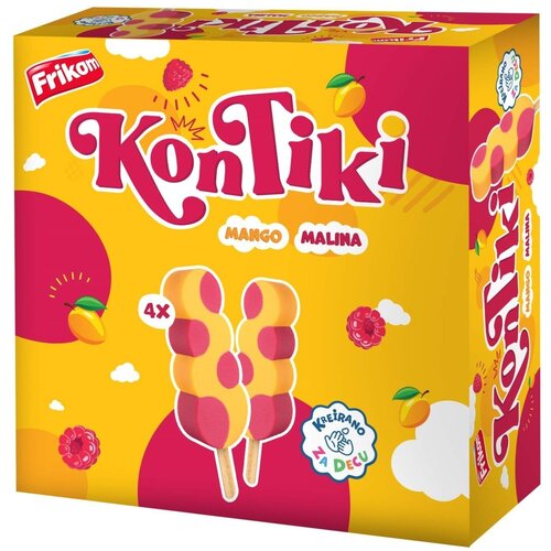 Frikom Sladoled Kontiki mango malina multipack 4x75ml Slike