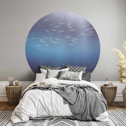  Okrugla fototapeta - Fish in the depths 280x280 Slike