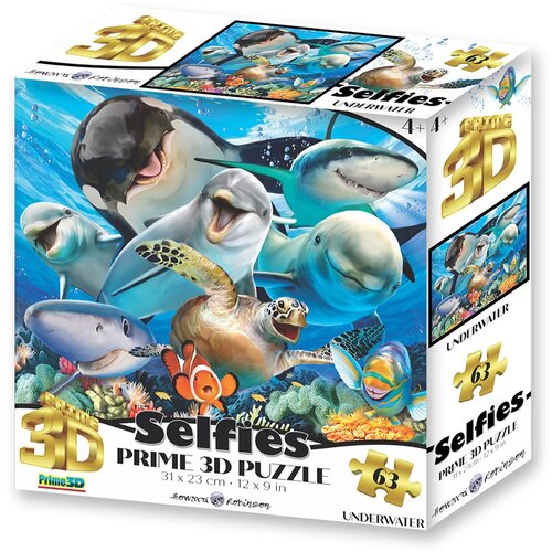 Howard robinson puzzle 3d - selfie - podvodni život 63 kom 31x23cm 422280 Slike