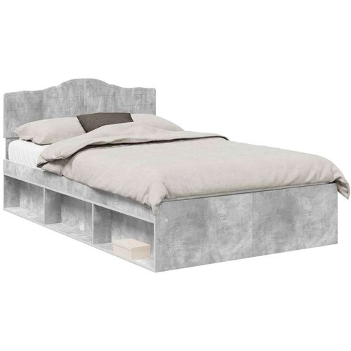  Okvir za krevet Beton 120 x 200 cm Čvrsto borovo drvo Slike