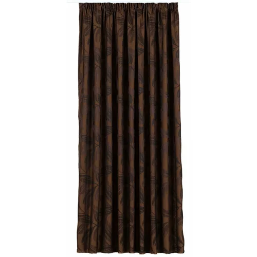 Mendola Fabrics Temno rjava zavesa 210x245 cm Nydia – Mendola Fabrics