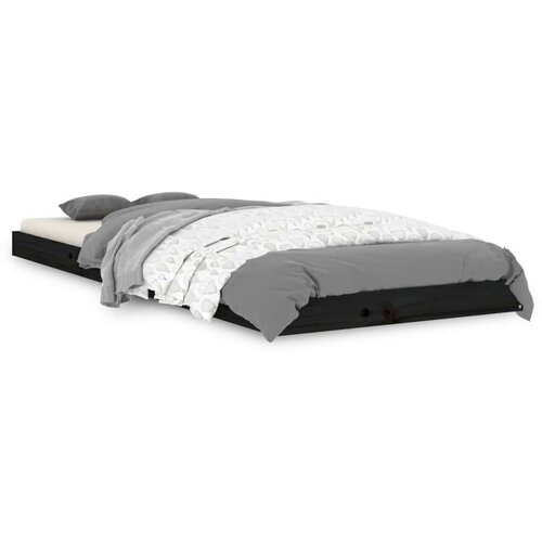  Za krevet od masivne borovine crni 75x190 cm 2FT6 mali Slike