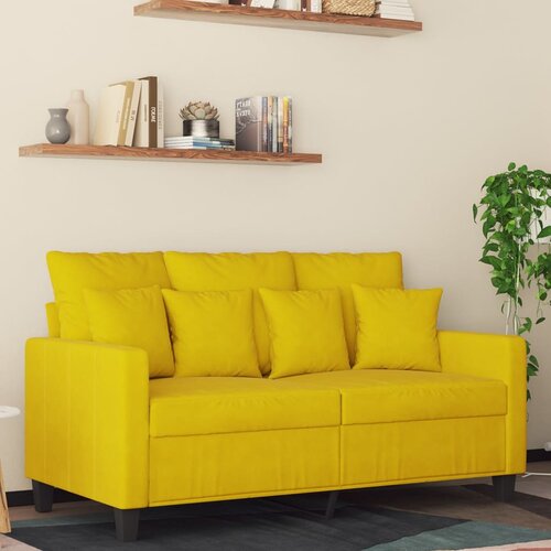 VidaXL Dvosjed žuti 120 cm bar&amp;scaron;unasti Slike