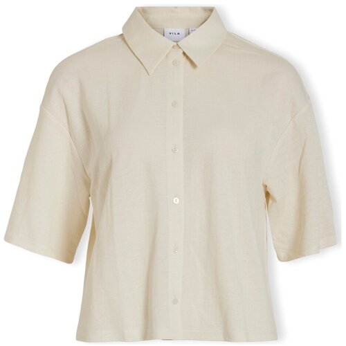 Vila Topi &amp;amp; Bluze Top Carmena 2/4 - Birch Bež Slike