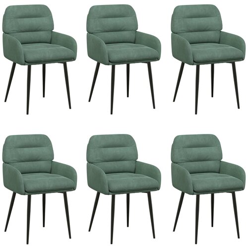 vidaXL Jedilni stoli 6 pcs Žamet Morsko zelena 59 x 59,5 x 90 cm, (5000296626) Cene