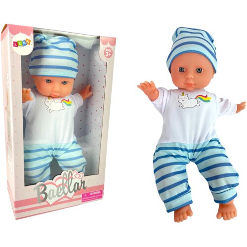  Lutka za igru beba u prugastoj pidžami 30 cm - plava Cene