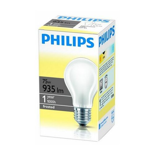 Philips standardna sijalica 75W E27 230V A55 FR 1CT/12X10F Slike
